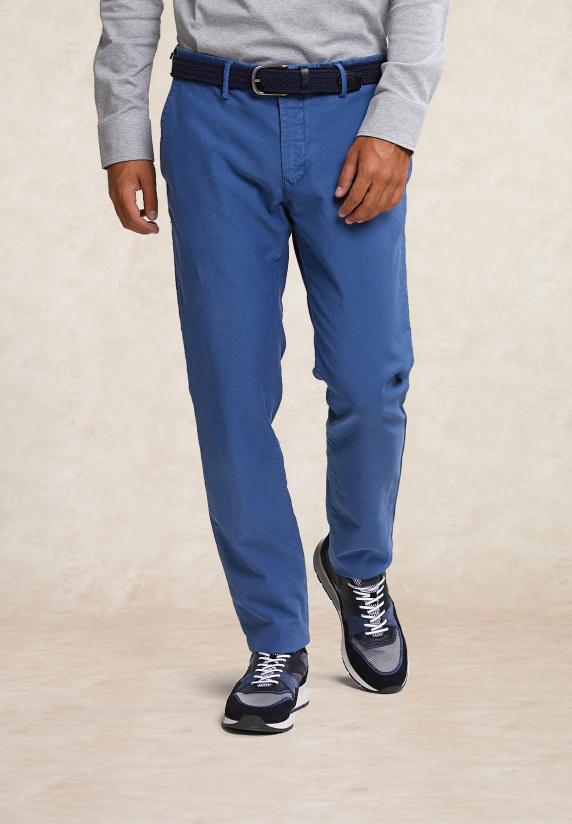 river woods Slim fit basic chinobroek denim