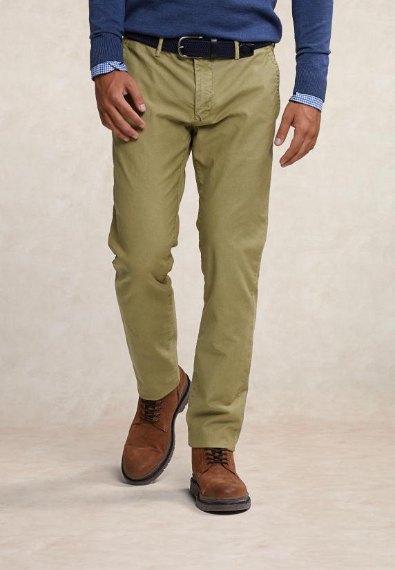 river woods Slim fit basic chinobroek ditch green