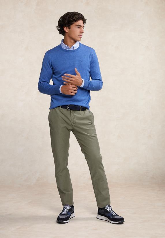 River Woods Slim Fit Basic Chinobroek Fynboss