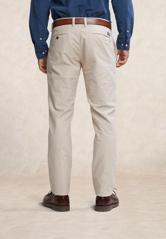 River Woods Slim Fit Basic Chinobroek Sand