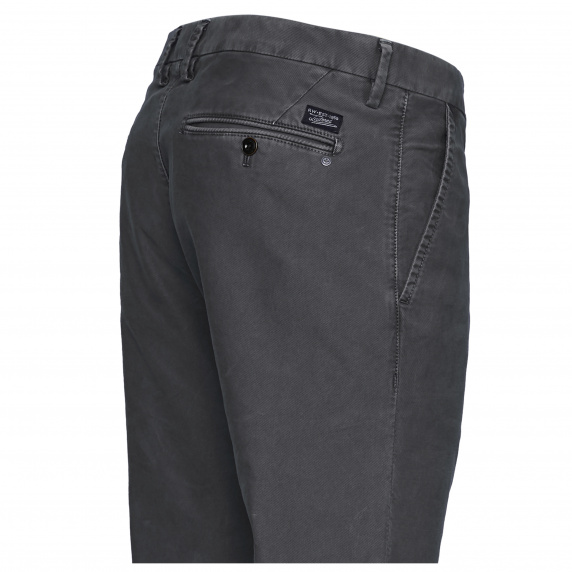 River Woods Slim Fit Chino In Katoen In Grijs