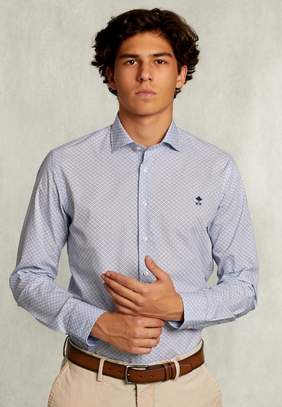 river woods Slim fit fantasiehemd multi