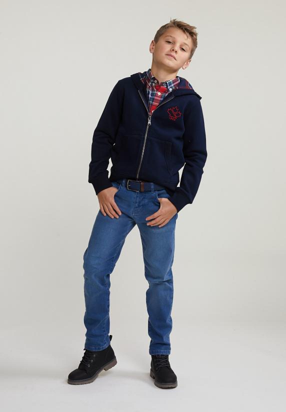 River Woods Slim Fit Geruit Hemd Groen/rood