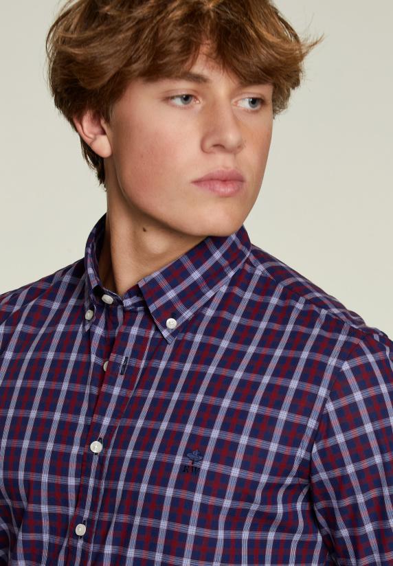 River Woods Slim Fit Geruit Hemd Multi