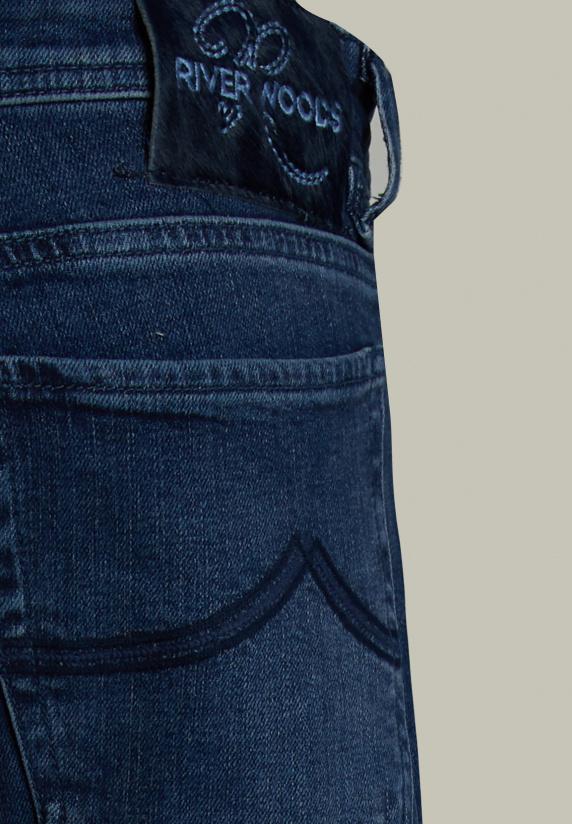 River Woods Slim Fit Jeans 5-zakken Stone