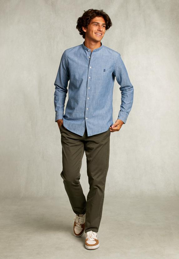 River Woods Slim Fit Jeanshemd Medium Bleach