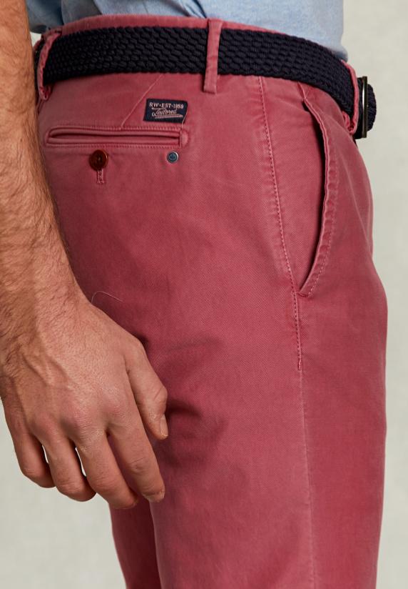 River Woods Slim Fit Katoenen Chino Amaranth