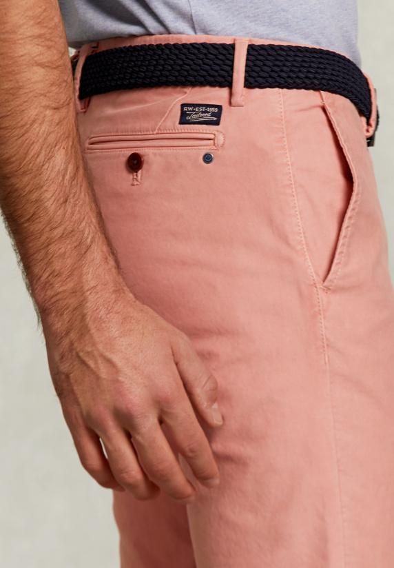 River Woods Slim Fit Katoenen Chino Soil