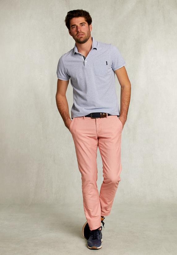 River Woods Slim Fit Katoenen Chino Soil