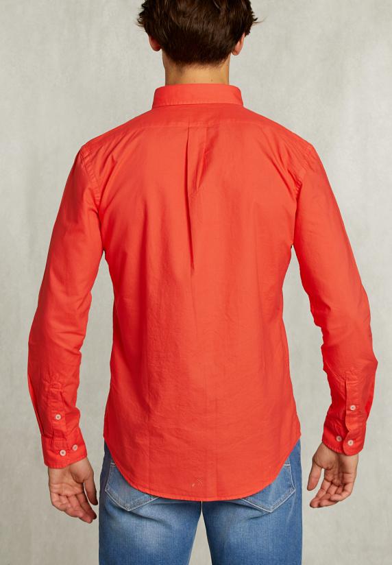 River Woods Slim Fit Katoenen Hemd Pomegranate