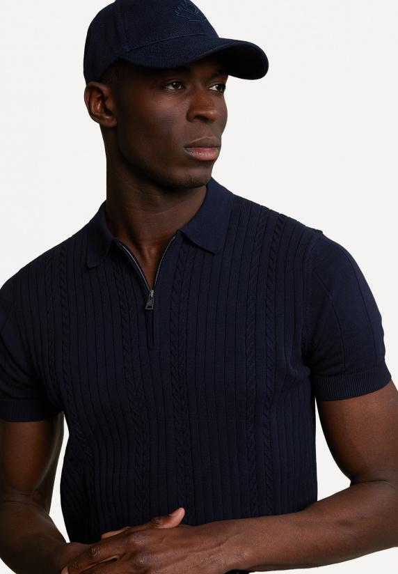River Woods Slim Fit Katoenen Polotrui Navy