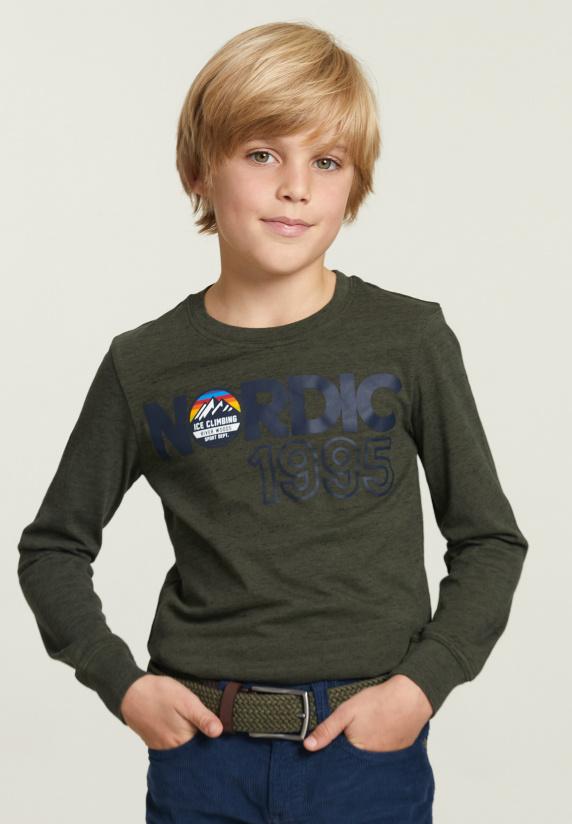 river woods Slim fit katoenen T-shirt woodstock