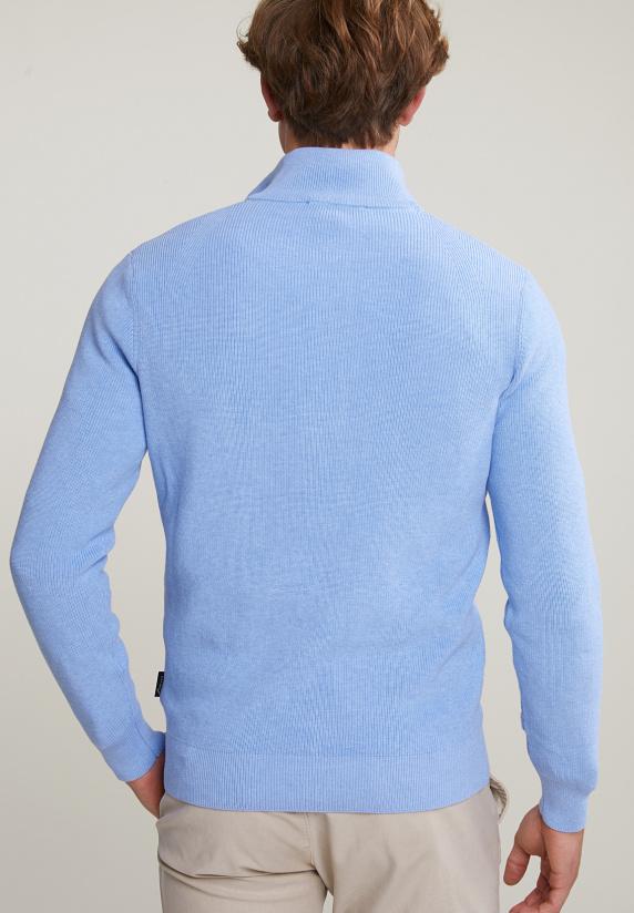 River Woods Slim Fit Katoenen Trui Opstaande Kraag