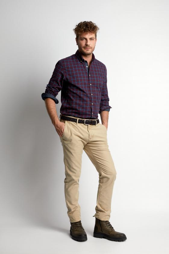 river woods Slim fit Princetonhemd in blauw