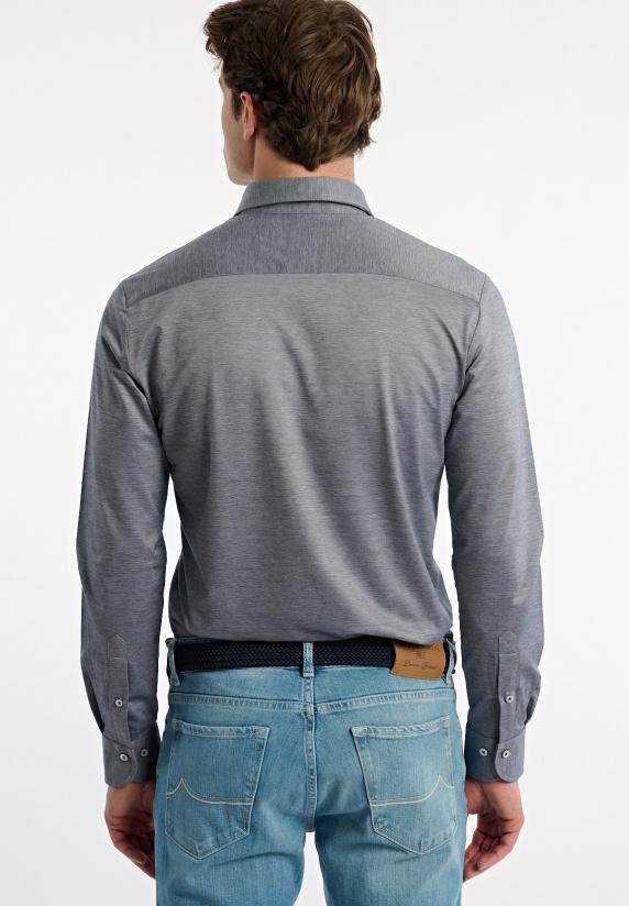 River Woods Slim Fit Technisch Hemd Grijs