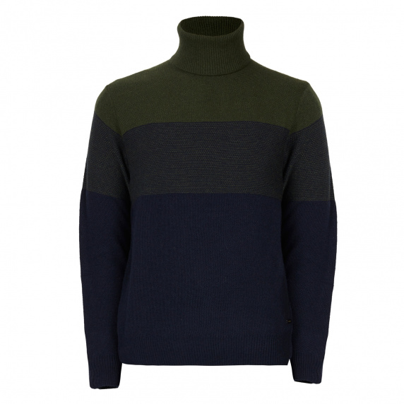 River Woods Slim Fit Trui Met Rolkraag In Groen