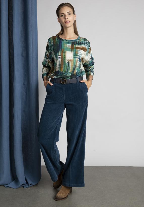 River Woods Slipoverblouse In Viscose In Multi