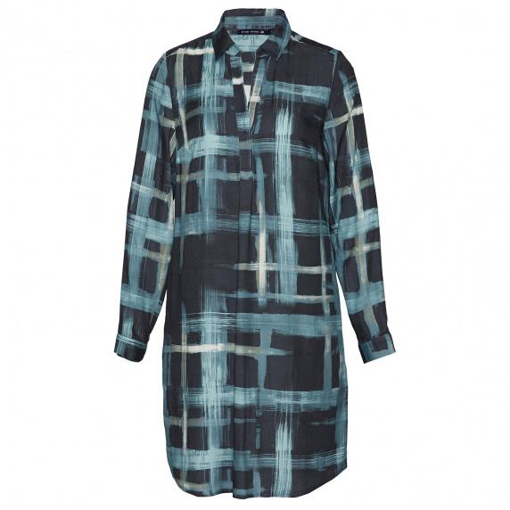 River Woods Slipoverjurk In Viscose In Blauw