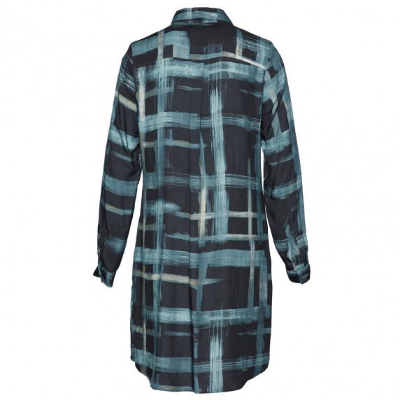 River Woods Slipoverjurk In Viscose In Blauw