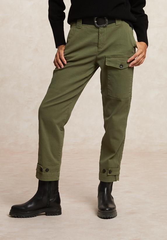 River Woods Stretch Broek Opgestikte Zak Kaki