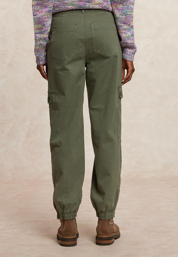 River Woods Stretch Broek Opgestikte Zakken Kaki