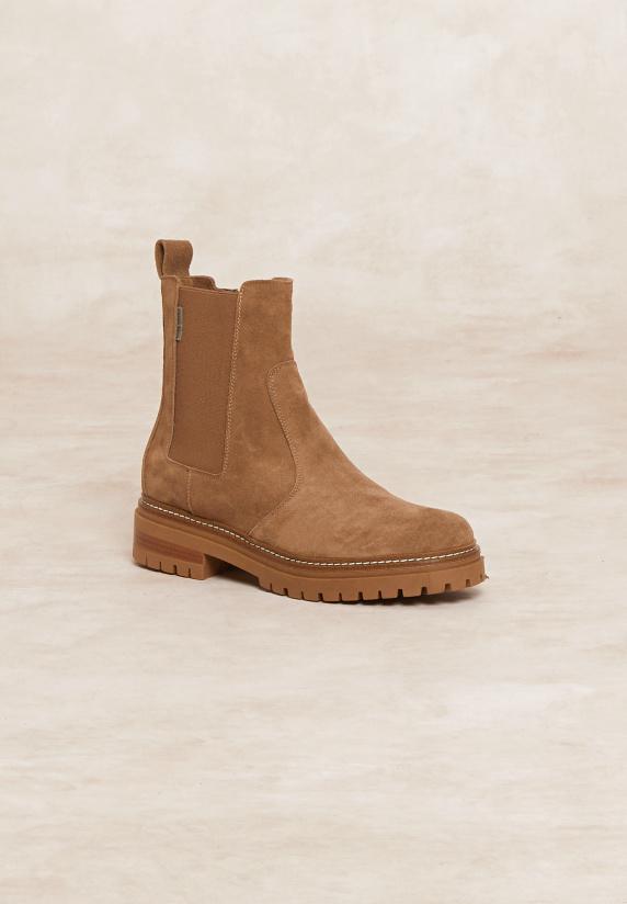 River Woods Suède Enkellaarzen Beige