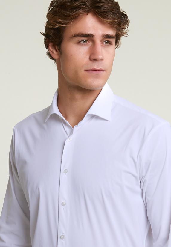 River Woods Technische Stretch Hemd Wit