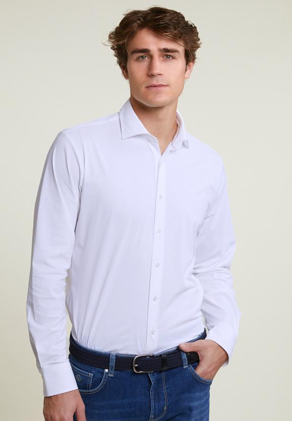 River Woods Technische Stretch Hemd Wit