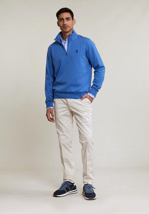 River Woods Techno Fleece Trui Old Blue