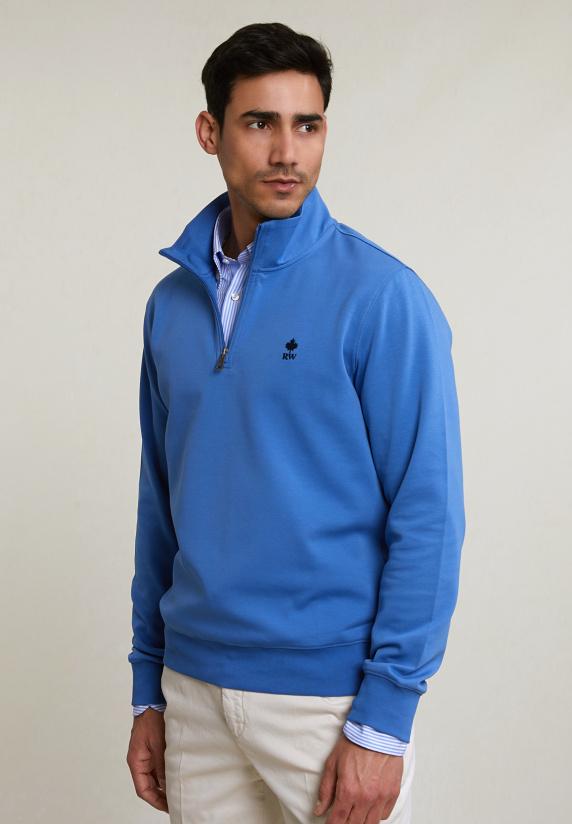 River Woods Techno Fleece Trui Old Blue