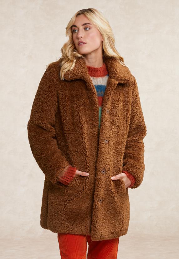 river woods Teddymantel 2 zakken bruin