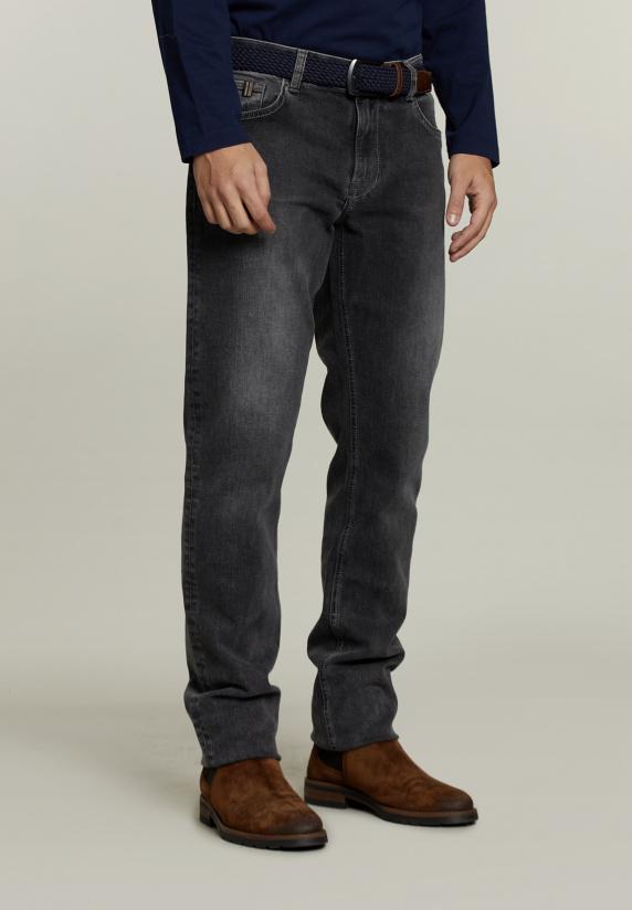 River Woods Tight Fit Jeans 5-zakken Grijs