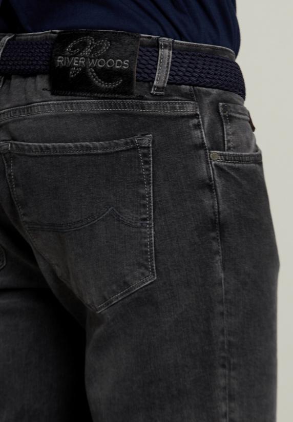 River Woods Tight Fit Jeans 5-zakken Grijs