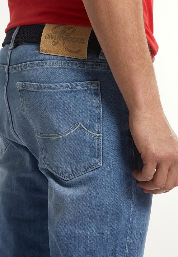River Woods Tight Fit Jeansbroek Blauw