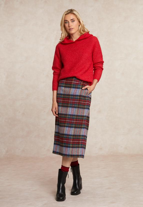 River Woods Trui Met Capuchon Wol-alpaca Rood