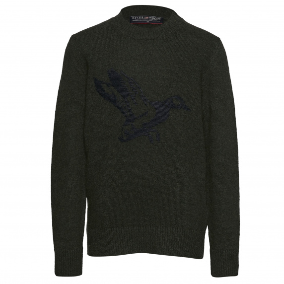 River Woods Trui Met Ronde Hals In Groen