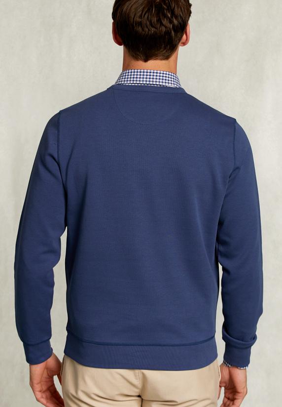 River Woods Trui Ronde Hals Dark Blue Jelly Fish