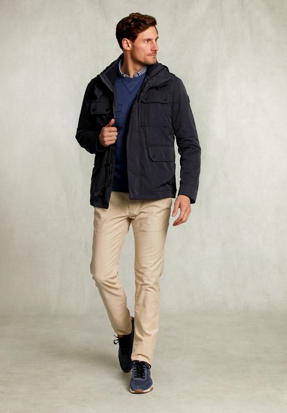 River Woods Trui Ronde Hals Dark Blue Jelly Fish