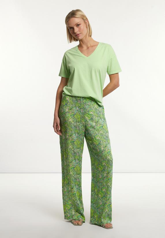 river woods Viscose fantasiebroek groen