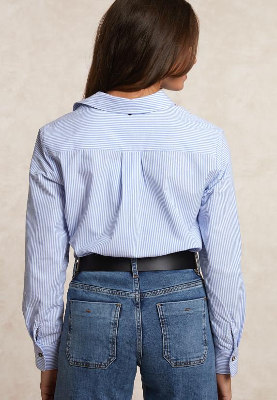 River Woods Wijde Gestreepte Blouse Blauw/wit