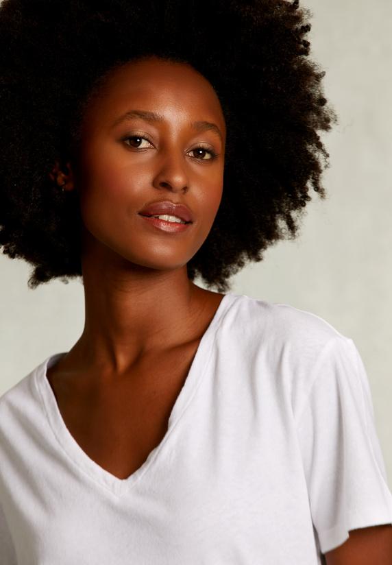 River Woods Witte Basic V-hals T-shirt