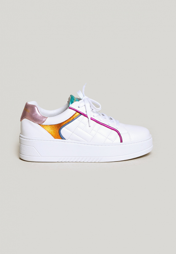 river woods Witte sneakers met veters