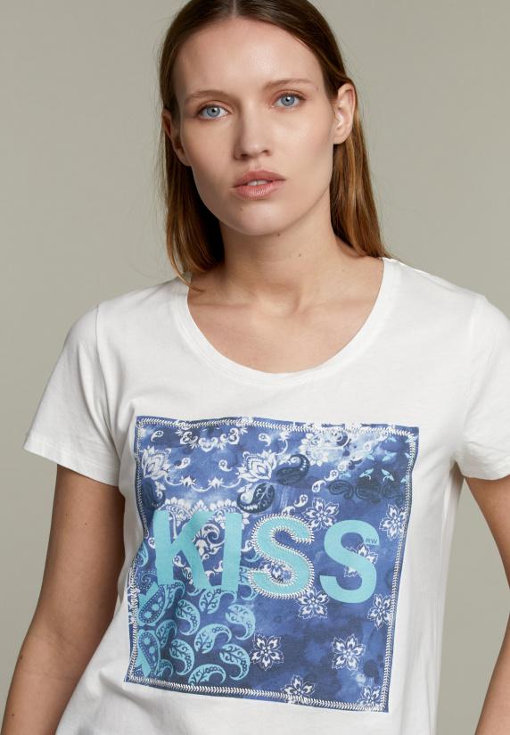 River Woods Witte T-shirt Met Ronde Hals