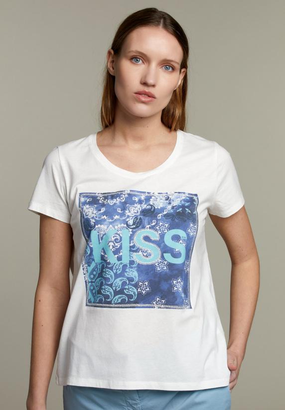 river woods Witte t-shirt met ronde hals