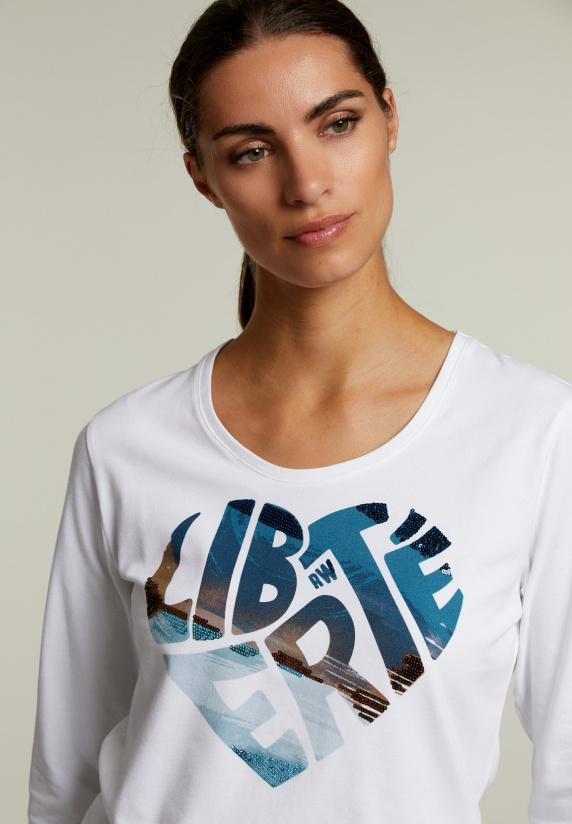 River Woods Witte T-shirt Ronde Hals