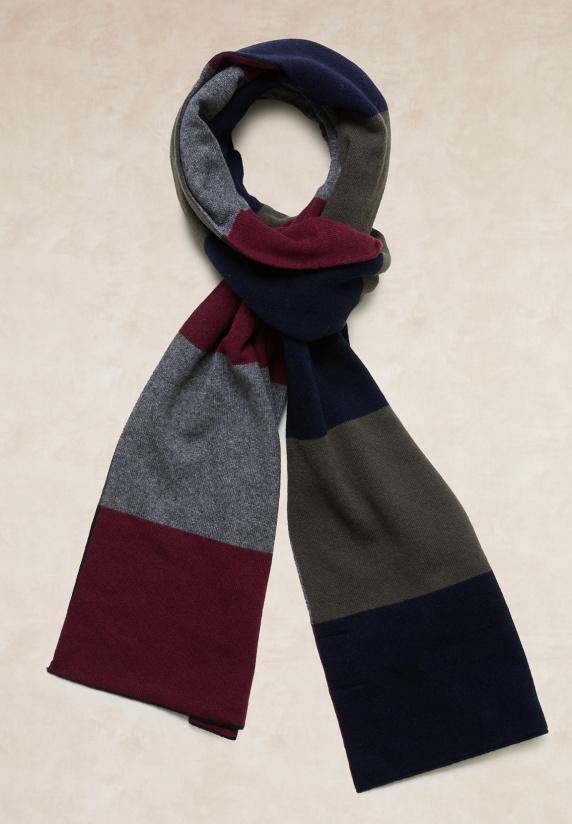 river woods Wol-kasjmier gestreepte sjaal multi