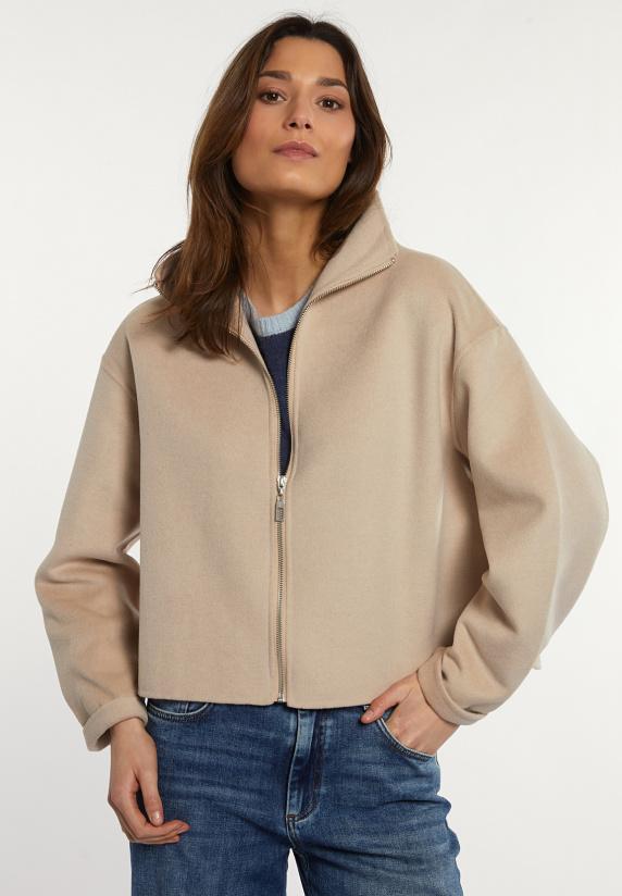 river woods Wollen korte mantel beige