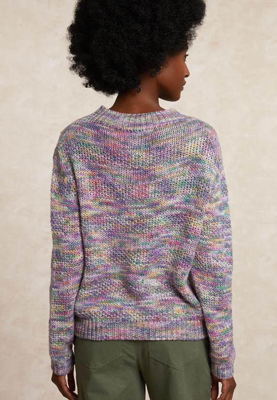 River Woods Wollen Trui Opstaande Kraag Multi