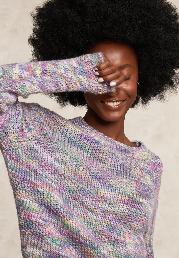 River Woods Wollen Trui Opstaande Kraag Multi