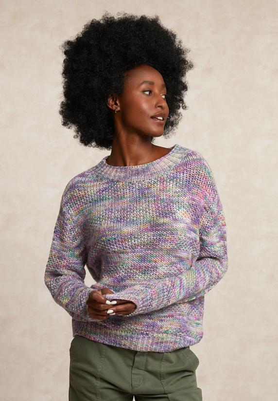 River Woods Wollen Trui Opstaande Kraag Multi